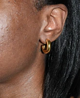 Small Chunky Anti-Tarnish Hoop Earrings