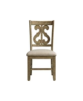 Picket House Furnishings Stanford Wooden Swirl Back Side Chair Set