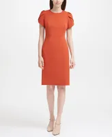 Calvin Klein Tulip-Sleeve Sheath Dress