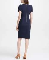 Calvin Klein Tulip-Sleeve Sheath Knee-length Dress
