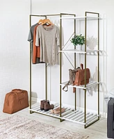 Honey Can Do Freestanding Open Metal Closet Wardrobe