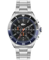 Lacoste Men's Chronograph Tiebreaker Stainless Steel Bracelet Watch 44mm