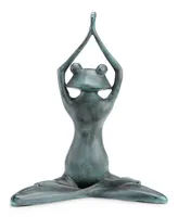 Stretching Yoga Frog Garden Sculpture