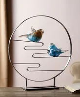 Pair of Birds Art Glass Decor