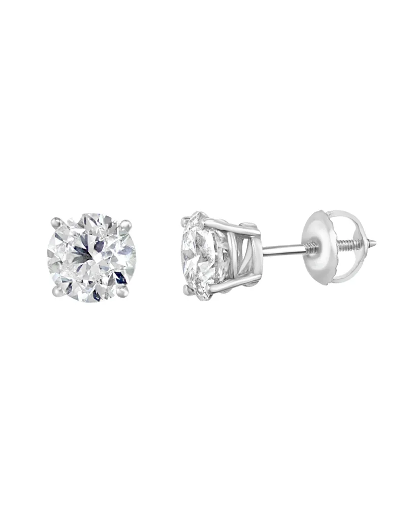 Effy Diamond (2 ct. t.w.) Stud Earrings in 14k White Gold