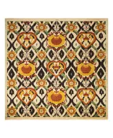 Adorn Hand Woven Rugs Suzani M1695 8'10" x 8'10" Square Rug