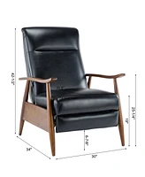 Solaris Wood Arm Push Back Recliner