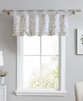 Closeout! Laura Ashley Fawna Tab Top Ruffle Valance, 50" x 20"