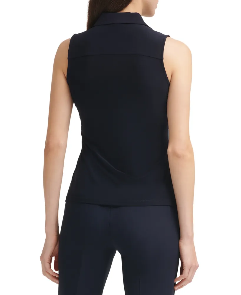 Tommy Hilfiger Women's Sleeveless Button-Up Blouse