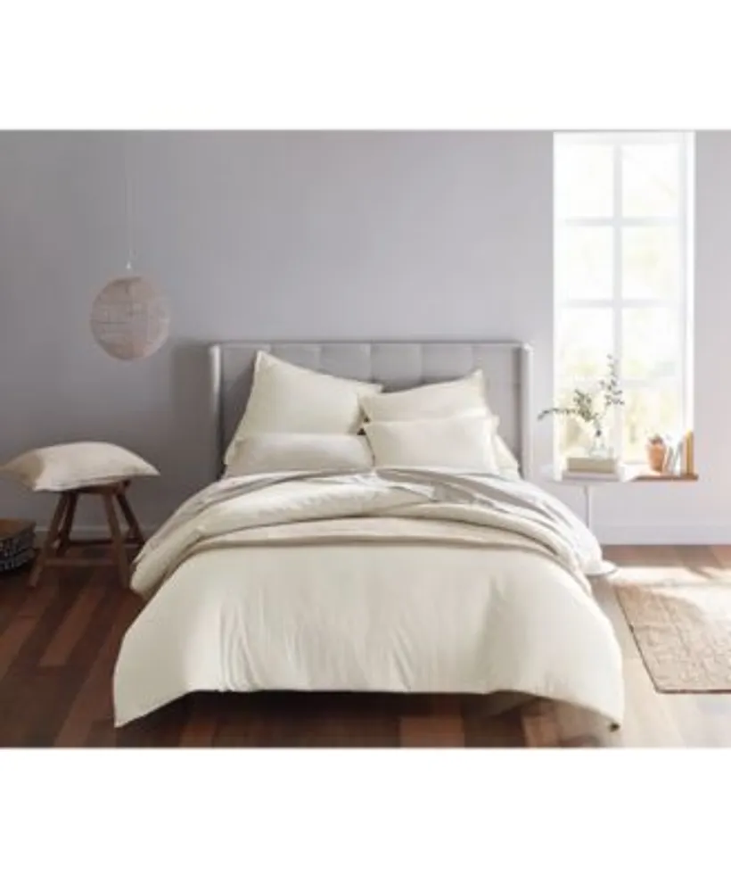 Oake Solid Reversible Cotton Lyocell Duvet Cover Sets Created For Macys