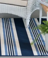 Northern Weavers Vera McGregor Stripe 6'7" x 9'6" Outdoor Area Rug