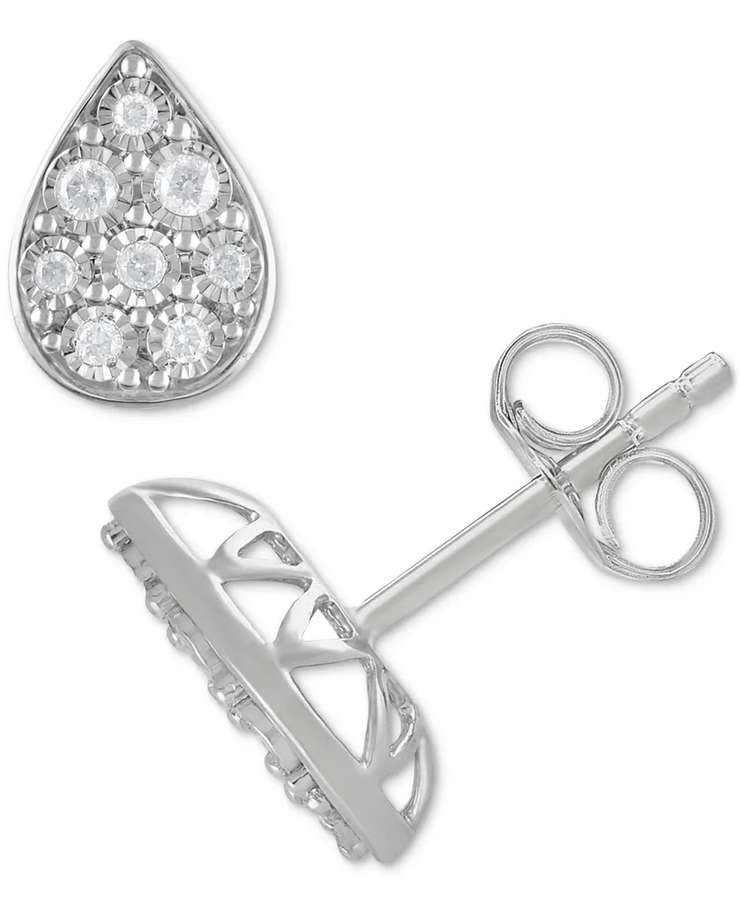 2-Pc. Set Diamond Teardrop Pendant Necklace & Matching Stud Earrings (3/8 ct. t.w.) in Sterling Silver