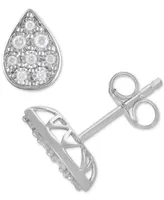 2-Pc. Set Diamond Teardrop Pendant Necklace & Matching Stud Earrings (3/8 ct. t.w.) in Sterling Silver