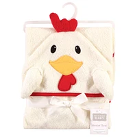 Hudson Baby Infant Unisex Cotton Animal Face Hooded Towel