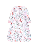 Hudson Baby Baby Boys Premium Quilted Long Sleeve Sleeping Bag and Wearable Blanket, Woodland Fox