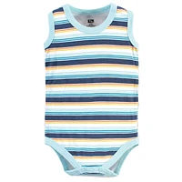 Hudson Baby Boys Cotton Sleeveless Bodysuits, Surfer Dude, 18-24 Months