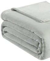 Tommy Bahama Solid Ultra Soft Plush Fleece Blanket