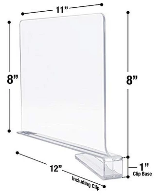 Sorbus 4 Acrylic Shelf Dividers Great Organizer for Clothes, Linens, Purse Separators, Kitchen Cabinets and more (4-Pack)