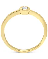 Wrapped Certified Diamond Bezel Ring (1/10 ct. t.w.) in 14k Gold, Created for Macy's