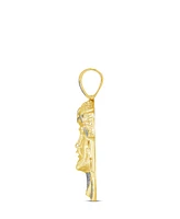 Men's Diamond Pharaoh Pendant (1/2 ct. t.w.) in 14k Gold-Plated Sterling Silver