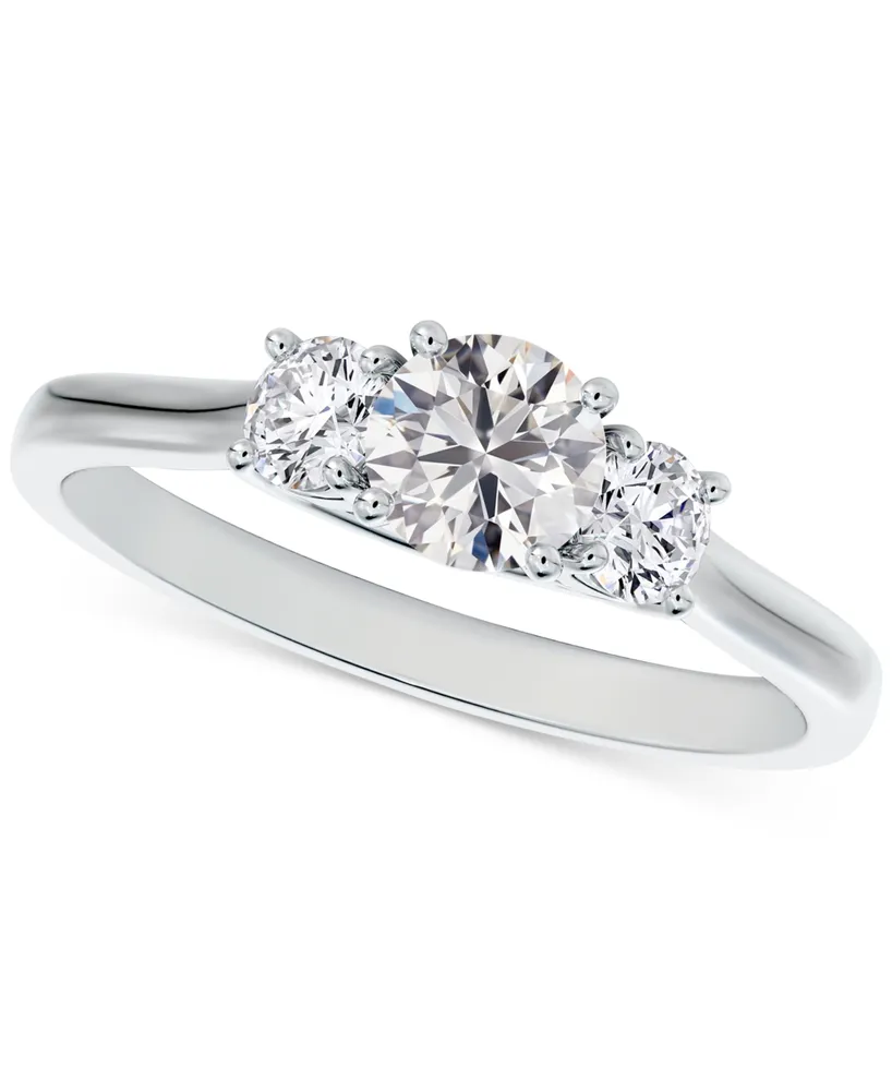 De Beers Forevermark Portfolio by De Beers Forevermark Diamond Three Stone Engagement  Ring (3/4 ct. t.w.) 14k White or Yellow Gold | CoolSprings Galleria
