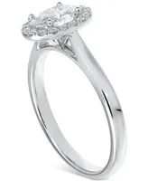 Portfolio by De Beers Forevermark Diamond Oval Halo Engagement Ring (5/8 ct. t.w.) in 14k White Gold