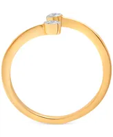 Wrapped Diamond Bezel Bypass Ring (1/10 ct. t.w.) in 14k Gold, Created for Macy's