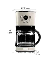 Dorset Modern 12-Cup Programmable Coffee Maker with Strength Control and Timer -75028