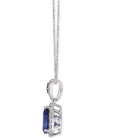 Le Vian Blueberry Tanzanite (2 ct. t.w.) & Diamond (3/8 ct. t.w.) 18" Pendant Necklace in 14k White Gold