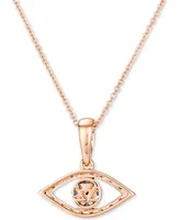 Le Vian Blueberry Sapphire (1/20 ct. t.w.) & Diamond (1/5 ct. t.w.) Evil Eye 18" Pendant Necklace in Rose Gold