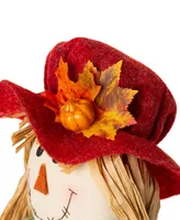 Glitzhome Set of 2 Fall Fabric Scarecrow Shelf Sitter