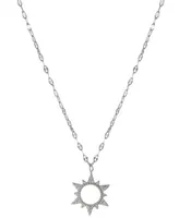 Giani Bernini Cubic Zirconia Sun Pendant Necklace in Sterling Silver, 16" + 2" extender, Created for Macy's