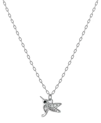 Giani Bernini Cubic Zirconia Hummingbird Pendant Necklace in Sterling Silver, 16" + 2" extender, Created for Macy's
