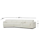 Closeout! Jenneth 4Pc Leather Cuddler Sectional with 2 Power Recliners, Created for Macy's