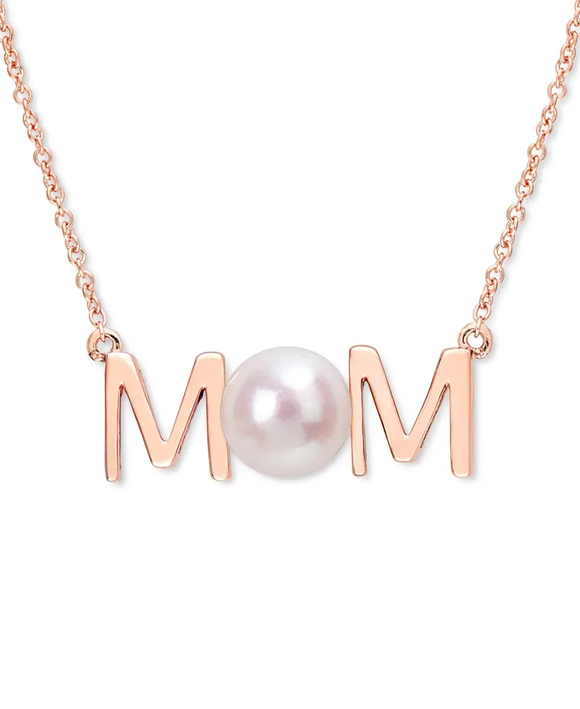 Cultured Freshwater Pearl (7mm) Mom 17" Pendant Necklace