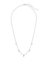 Women's Cubic Zirconia Dangling Bezel Necklace