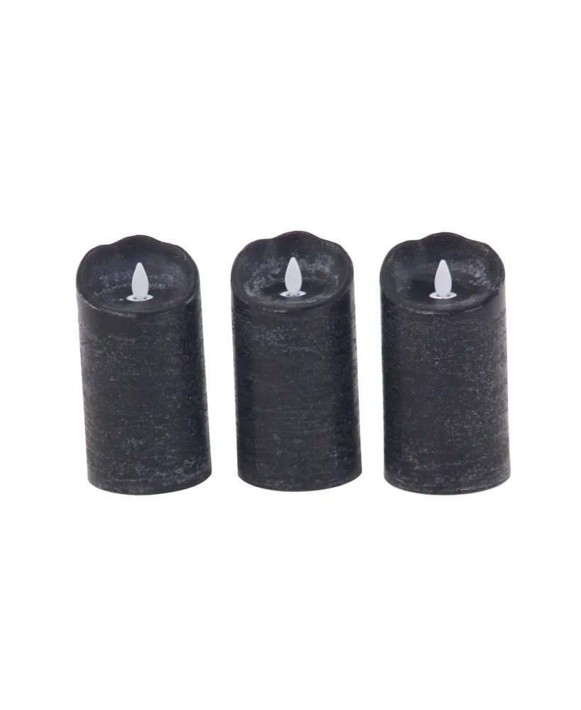 Traditional Wax Flameless Candle, Set of 3