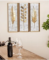 Contemporary Floral Wall Decor, Set of 3