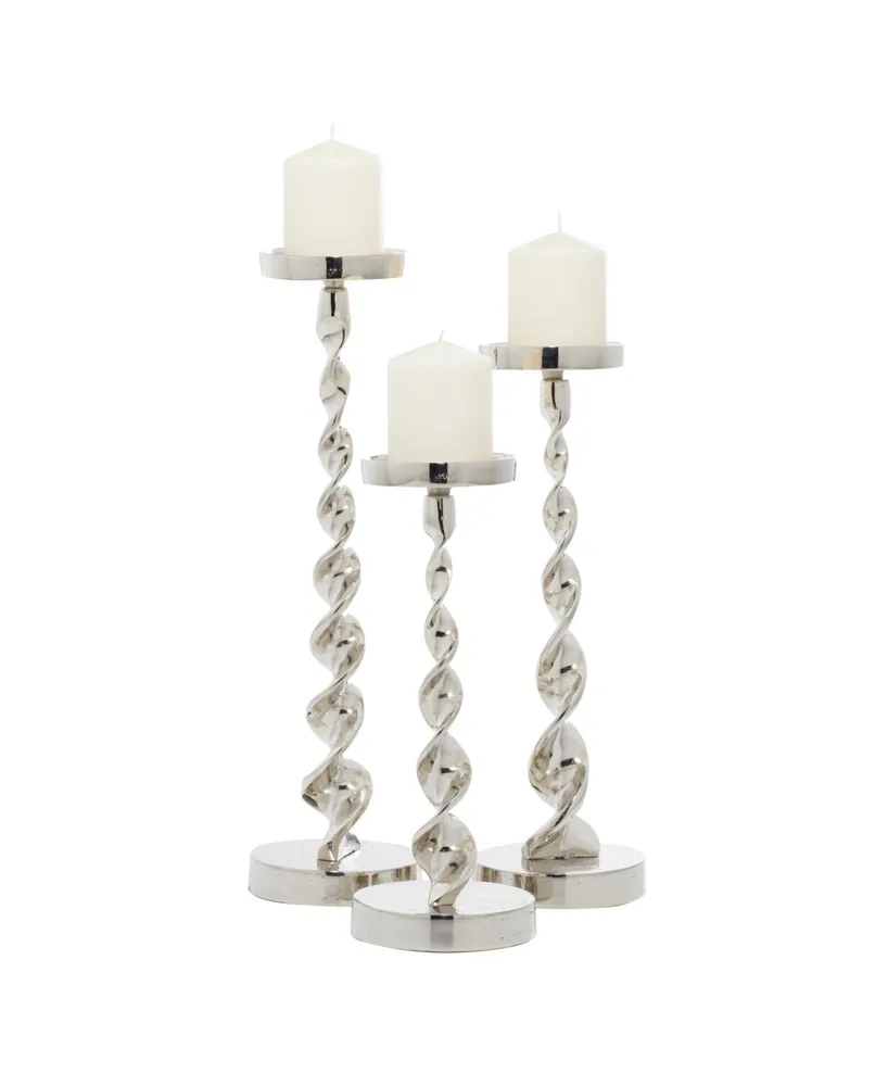 Candle Holder, Set of 3 - Silver