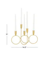 CosmoLiving by Cosmopolitan Contemporary Candelabra - Gold