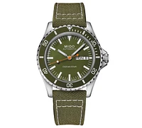Mido Men's Swiss Automatic Ocean Star Tribute Green Fabric Strap Watch 41mm