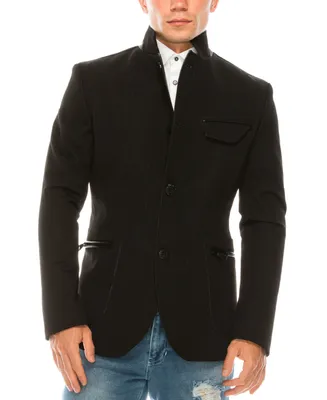 Ron Tomson Men's Modern Casual Stand Collar Sports Jacket
