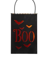 Glitzhome Halloween Metal Trick or Treat Bucket, Set of 2