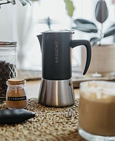 Grosche Milano Steel Stainless Stovetop Espresso Maker Moka Pot Cup 10 oz