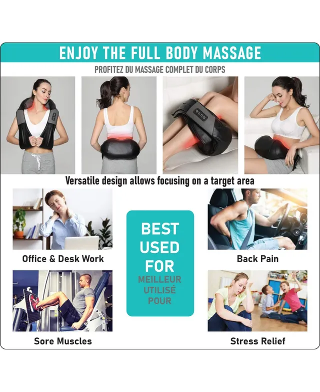 Invigorate Back Lumbar Massager Pillow Lower Pain back neck