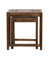 Wood Eclectic Accent Table