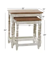 Farmhouse Accent Table, Set of 2