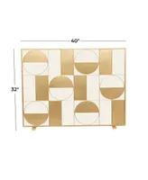 Contemporary Fireplace Screen - Gold
