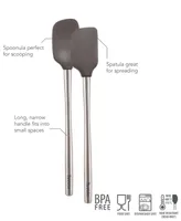 Tovolo Flex-Core Silicone & Stainless Steel Mini Spatula & Spoonula Set