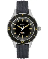 Bulova Men's Automatic Mil-ships-w-2181 Navy Nylon Strap Watch 41mm - Limited Edition
